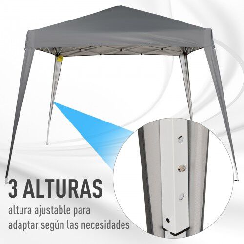 Carpa plegable Pop Up para jard&iacute;n color Gris, , large Imagen numero 4