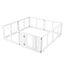 COSTWAY Parque para Cachorros Transparente con Cerradura Doble, Ventosas, F&aacute;cil Montaje, Valla de Seguridad para Perros Convertible para Interior y Exterior, 8 Paneles, , large indicador imagen numero 1