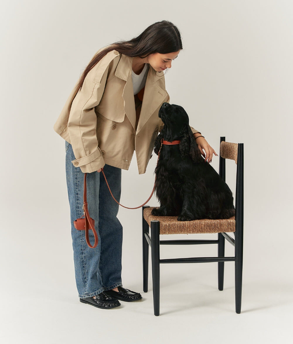 CAFIDE Collar Cuero Vegano Jala Marr&oacute;n, , large Imagen numero 3