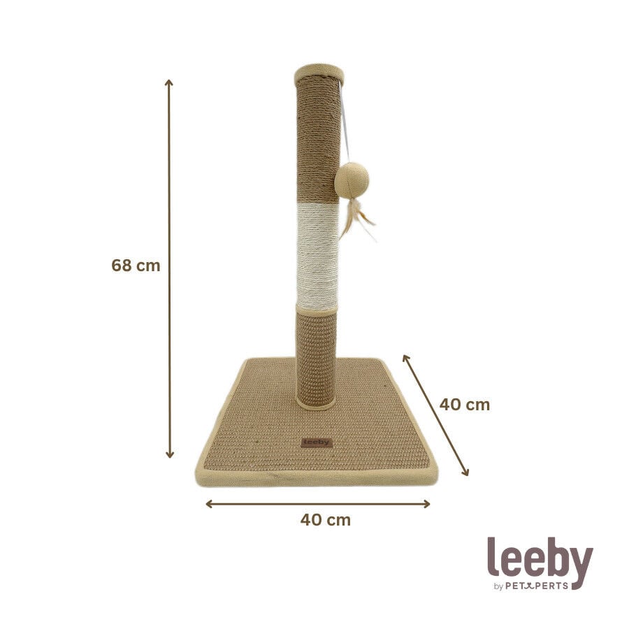 Leeby Mimi rascador de sisal y terciopelo con juguete para gatos thumbnail