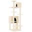 vidaXL Rascador para gatos con postes de sisal crema 154 cm, , large indicador imagen numero 1