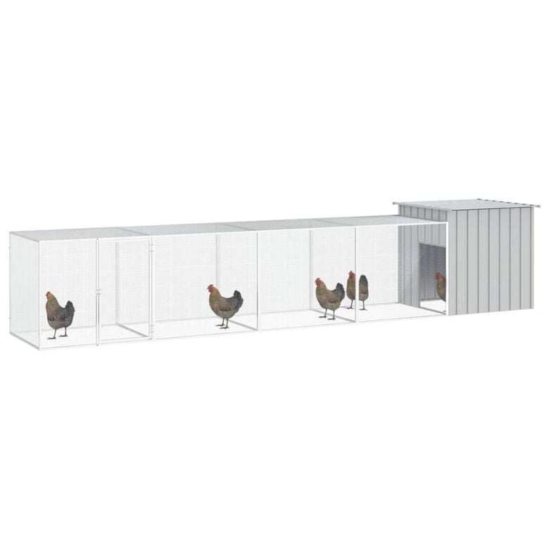 VidaXL Gallinero de 7 espacios blanco para Gallinas thumbnail