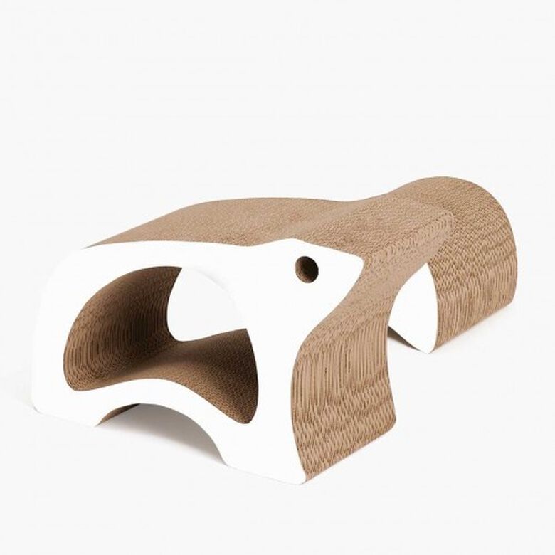 Rascador Zoo 2 en 1 en forma de Oso polar para gatos color Blanco thumbnail