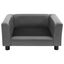Vidaxl sofá rectangular gris oscuro para perros, , large indicador imagen numero 4