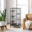 PawHut Jaula para Roedores con Ruedas 64x43,5x93 cm Jaula para Animales Pequeños con 2 Puertas 3 Plataformas Bandeja Extraíble Comedero y Bebedero para Conejos Cobayas Negro., , large indicador imagen numero 7