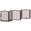 vidaXL Puerta para perros plegable 6 paneles álamo marrón roble 300 cm, , large indicador imagen numero 1
