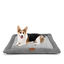 Nobleza Colchoneta para Cama para Perro Mediano, Colchón Lavable Antideslizantes para Mascotas, Cojines de Sofá Cómodos para Perros y Gatos, con Felpa Corta ultra Suave y Gruesa, Gris, 75 x 57 x 9 cm, , large indicador imagen numero 1