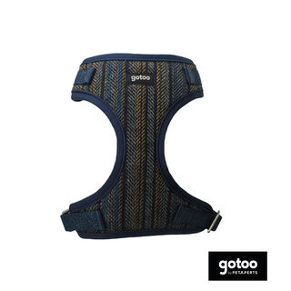 Gotoo Arnés tipo camiseta Tweed azul para perros