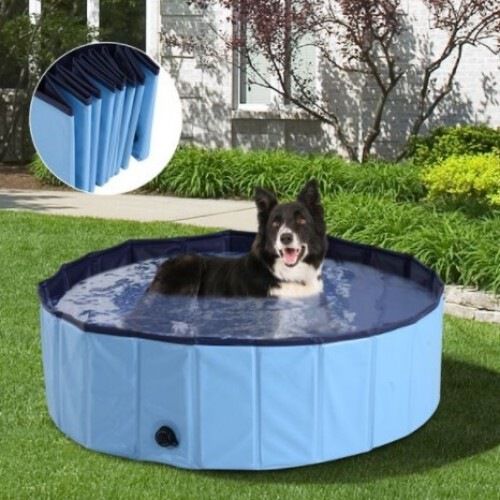 Ba&ntilde;era plegable PawHut para mascotas color Azul Celeste, , large Imagen numero 2