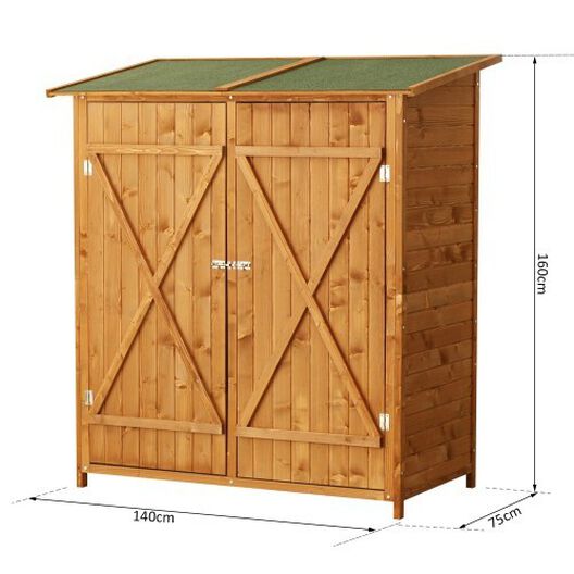 Caseta Jardin Madera Puerta Doble color Madera, , large image number null
