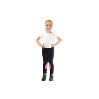 Pantalón polar infantil para montar color Azul marino/Rosa bonito