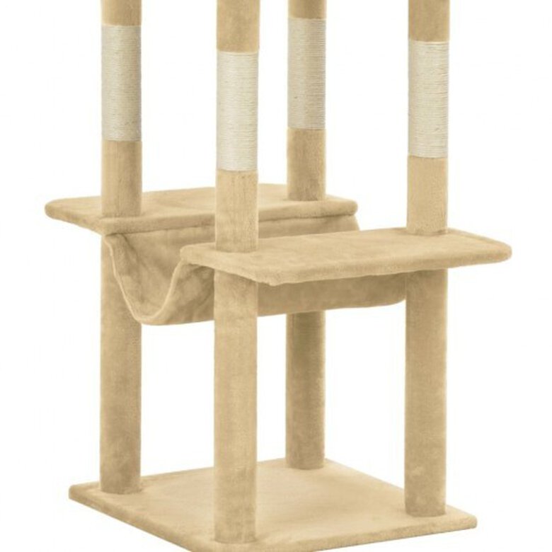 Rascador con poste de sisal para gatos color Beige, , large image number null