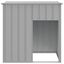 vidaXL Caseta perros tejado acero galvanizado gris claro 110x103x109cm, , large indicador imagen numero 2
