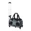 COSTWAY Transport&iacute;n con Ruedas para Gatos con Mango Telesc&oacute;pico, Bolsa Transporte Plegable con Asa Acolchada, Entradas con Cremallera y Coj&iacute;n Extra&iacute;ble, Portador de Viaje para Mascotas, Gris Azul, , large indicador imagen numero 1