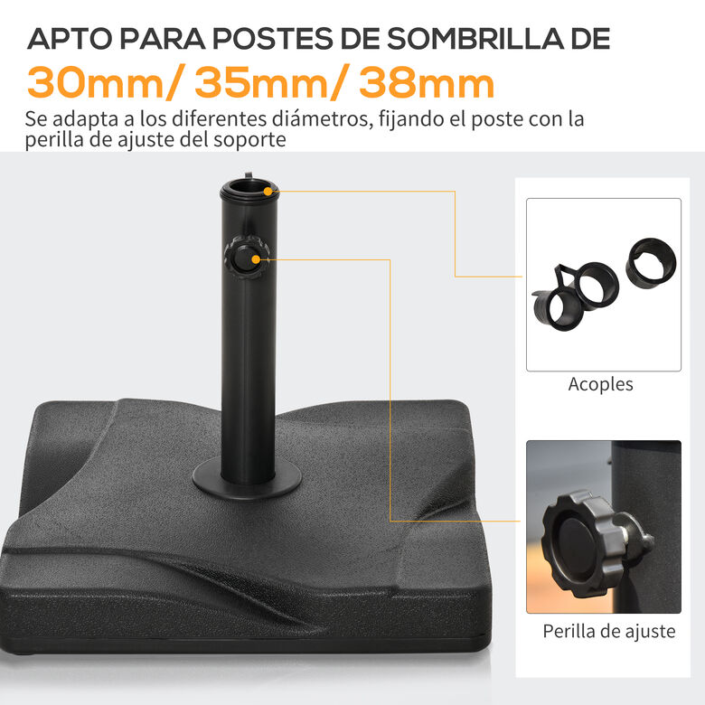 Outsunny Base de Sombrilla de Jardín Peso 20 kg thumbnail