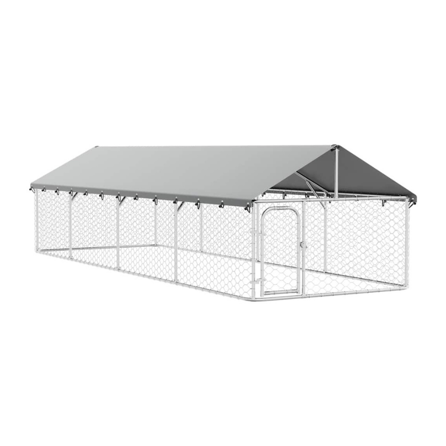 VidaXL Perrera Exterior Plateada para perros, , large Imagen numero 1