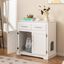 COSTWAY Caja de Arena para Gatos con Enclosure Oculto, Mueble de Madera para Mascotas con 2 Cajones, Puertas Dobles, Dispositivos Antivuelco, Mueble Moderno para Gatos con Almacenamiento para Gatos, , large indicador imagen numero 3