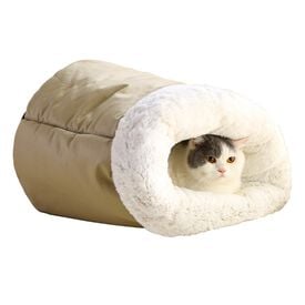 Wuapu Cama Cueva Crema para gatos