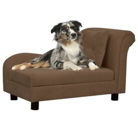 Sofá con cojín para perros color Marrón