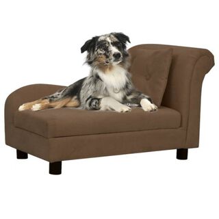 Sofá con cojín para perros color Marrón