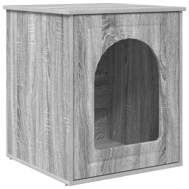 vidaXL Casa para Gatos Gris Sonoma 53 x 52 x 62 cm