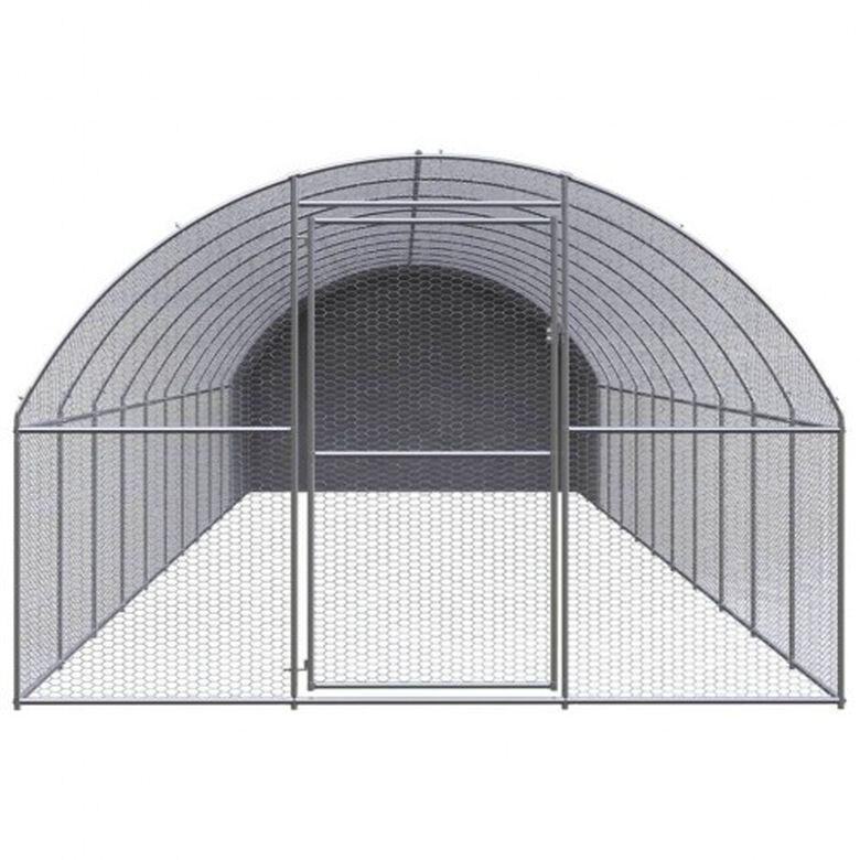 VidaXL Gallinero Exterior plateado thumbnail