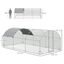 PawHut Gallinero para Exterior Grande Jaula de Acero Galvanizado con Techo de Tela Oxford Corral y Cerradura para 12-18 Gallinas Conejos Aves 5,7x2,8x1,97 m Plata, , large indicador imagen numero 3