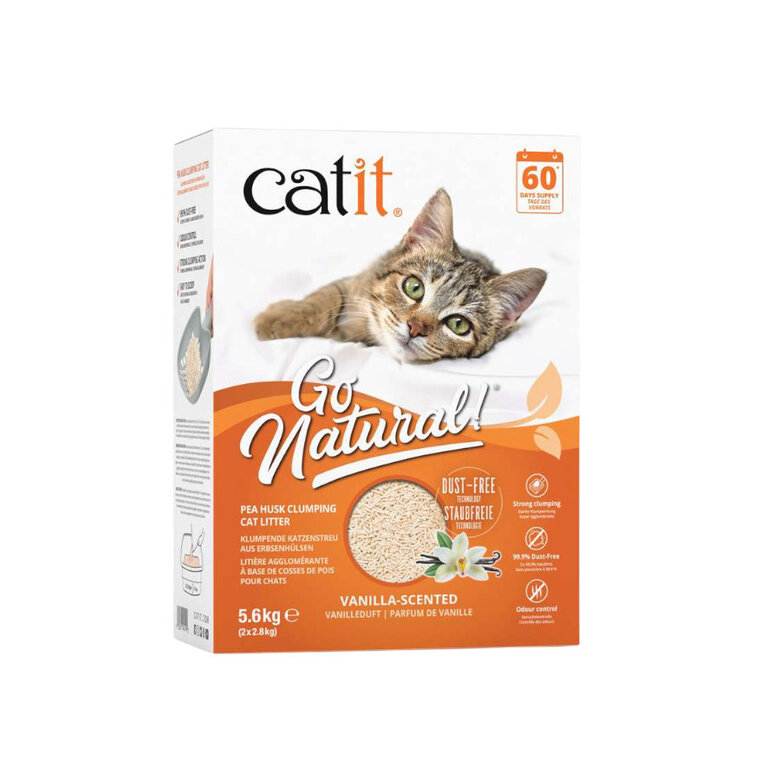 Catit Go Natura! Arena Cáscara Guisante Vainilla para gatos