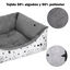 HOME MERCURY-Cesta,Cama Comoda para Perros,Gatos y Mascotas, con Relleno de Fibras,Resistente al Desgaste y Duradero (Pequeño, Estrellas), , large indicador imagen numero 4
