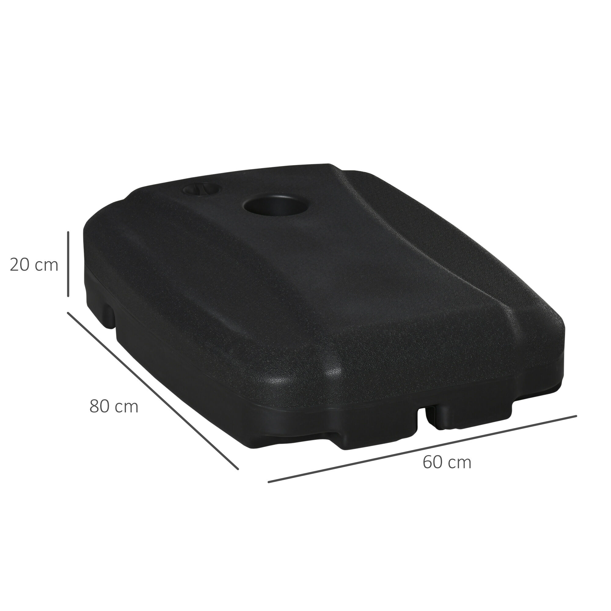 Outsunny Base de Sombrilla Negro, , large Imagen numero 3