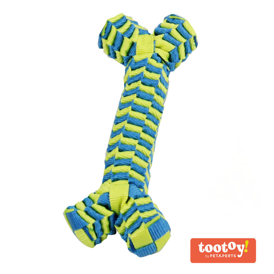 Tootoy! Pull Braided Nylon Bone mordedor de cuerda para perros thumbnail
