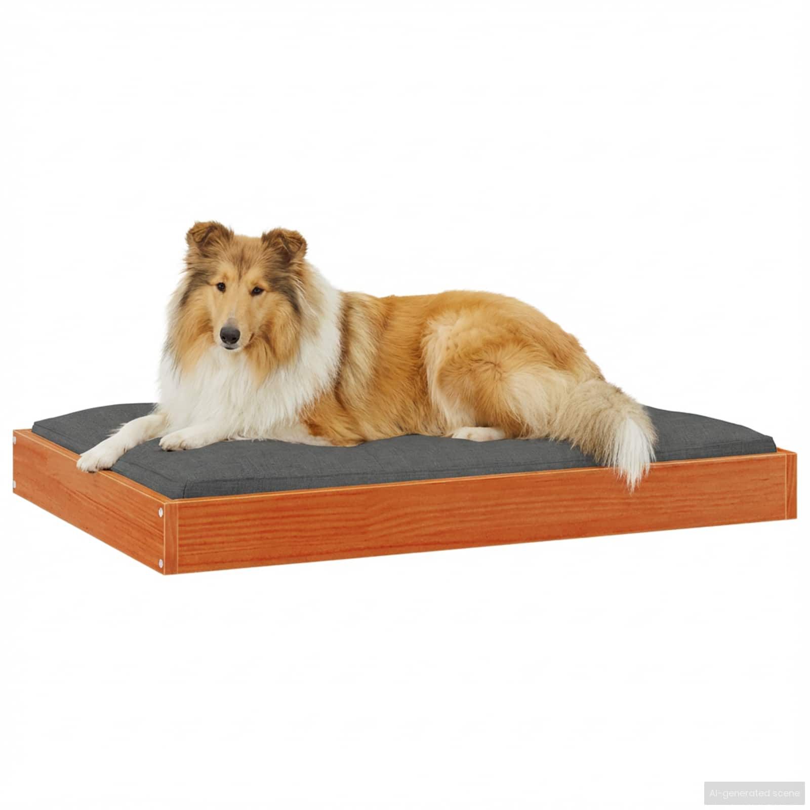 vidaXL Cama para Perros Madera Maciza Pino Sof&aacute; Asiento Mascota Multicolor, , large Imagen numero 3