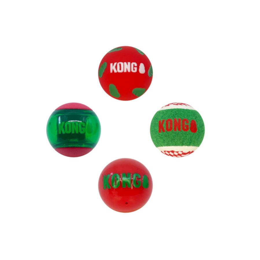 Kong Holiday Occasions pelotas para perros &ndash; Pack 4, , large Imagen numero 1
