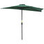 Outsunny Sombrilla 269x138x236 cm Parasol de Jardín con Manivela y Forma Semicircular para Exterior Terraza Patio Piscina Verde, , large indicador imagen numero 1