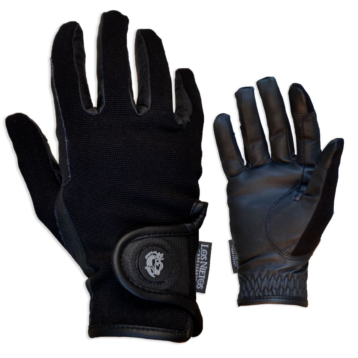 Guarnicioneria Los Nietos Guantes De Equitación Confort Color Negro Equipamiento Para El Caballo