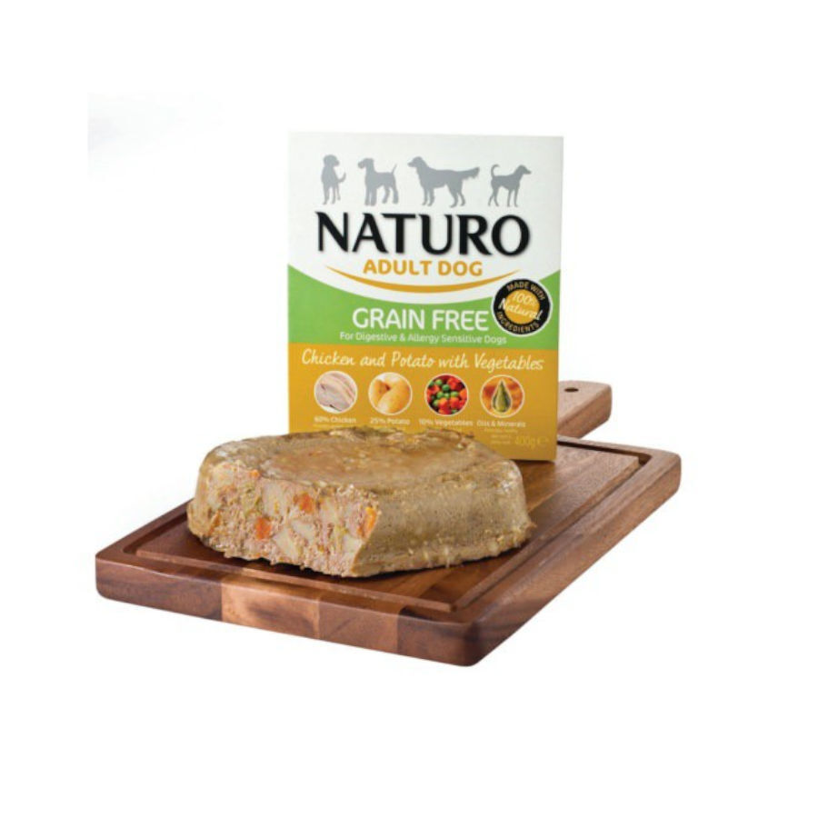 400 g Naturo Adult Grain Free Pollo con Patatas tarrina para perros, , large Imagen numero 1