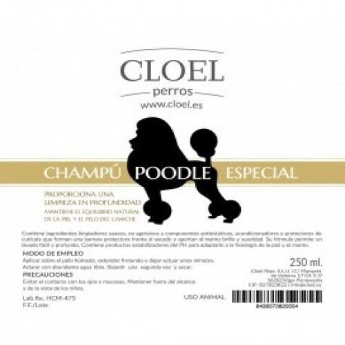 Champ&uacute; para perros Cloel especial caniches olor neutro, , large Imagen numero 1