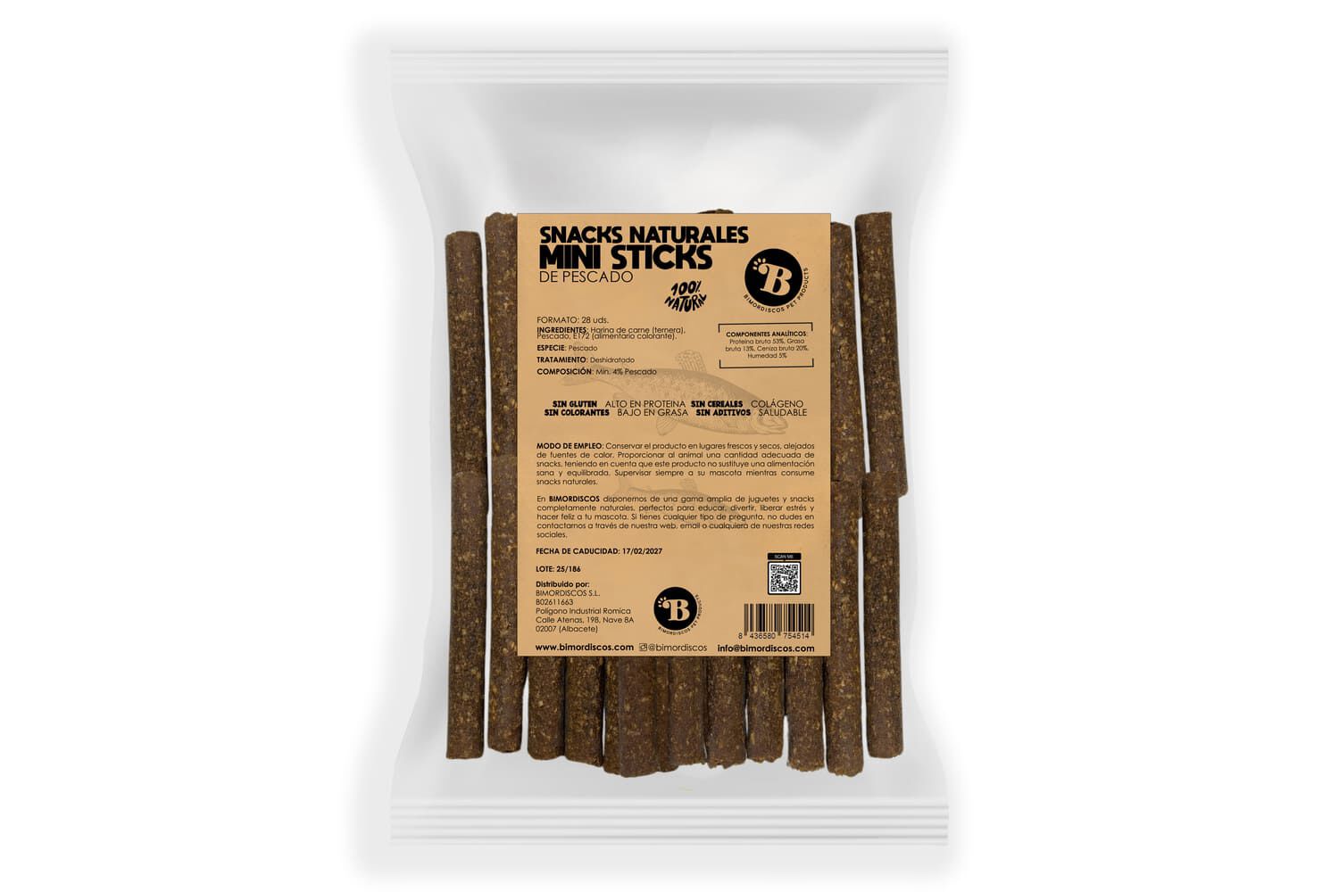 BIMORDISCOS Mini Barritas para Perros y Gatos - Pescado, , large Imagen numero 1