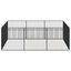 vidaXL Corralito para perros con 20 paneles acero galvanizado negro, , large indicador imagen numero 20