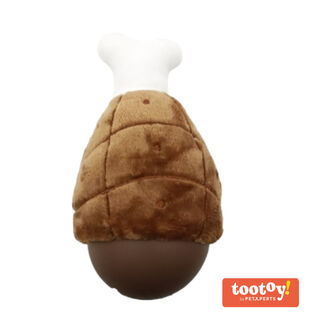 Tootoy! Comfort Chicken Leg Cuddler peluche portagolosinas para perros