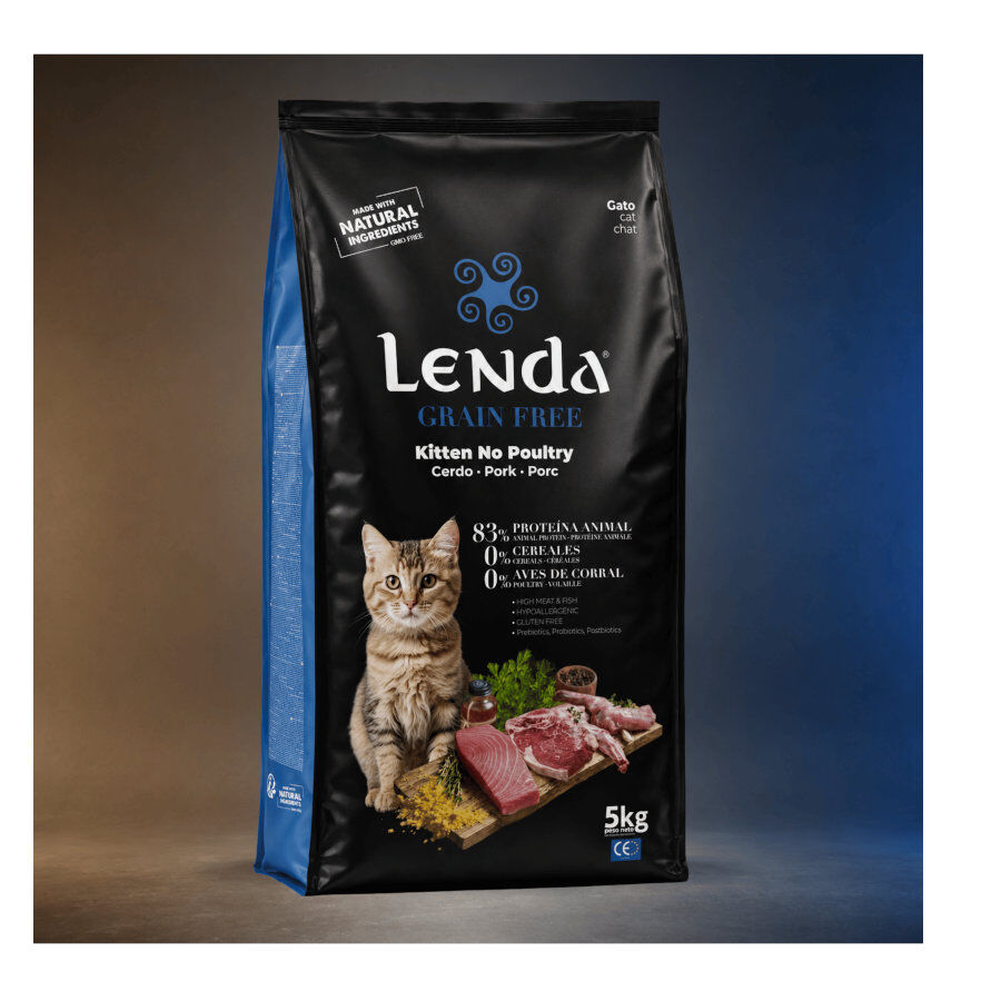 2 Kg Lenda Grain Free Conejo, Cerdo y At&uacute;n Kitten pienso para gatos, , large Imagen numero 2
