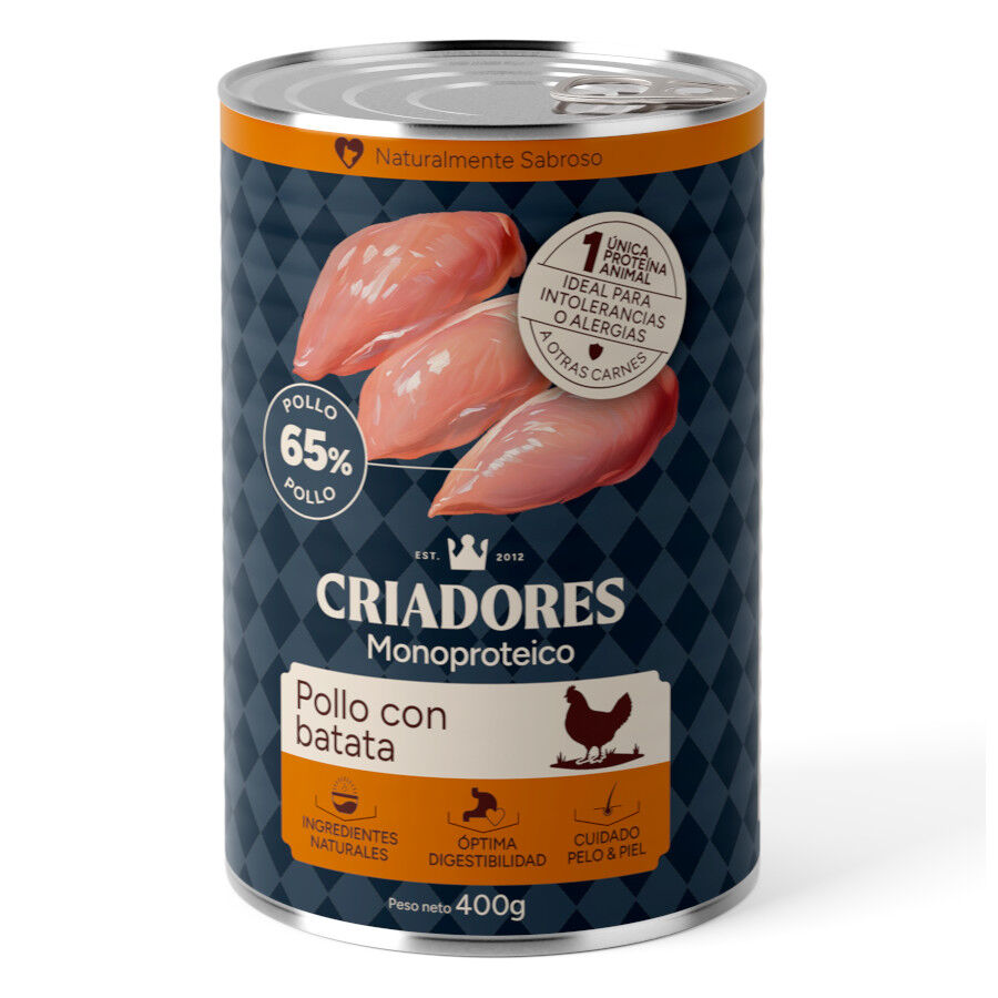 400 g Criadores Monoproteico Pollo y Batata Lata para perros, , large Imagen numero 1