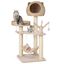 COSTWAY Torre para Gatos de 121 cm de Alto, Centro de Actividades para Gatitos con Condo de Gato de Pelaje de Cola de Gato, Hamaca, Bolas Colgantes Giratorias, Postes para Rascar de Sisal, Cojines, , large indicador imagen numero 1