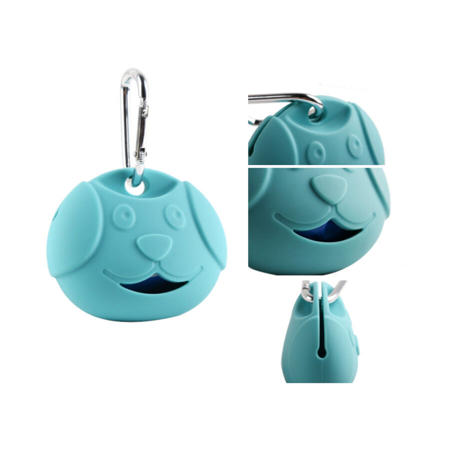 Gotoo Porta bolsas silicona azul para perros, , large Imagen numero 3