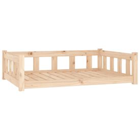 VidaXL Cama madera de pino maciza blanca para perros 