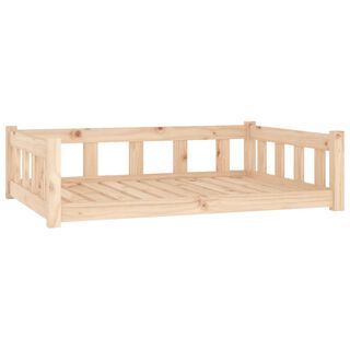 VidaXL Cama madera de pino maciza blanca para perros 