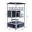 PawHut Caseta de madera Gris/Blanco para gatos, , large indicador imagen numero 3