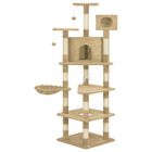 Rascador con postes recubiertos de sisal para gatos color Beige, , large image number null