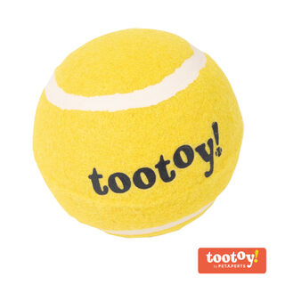 Tootoy! Chase Squeaker Ball Amarilla pelota de tenis para perros