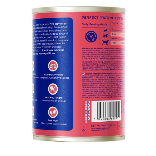 Fish4Dogs Comida h&uacute;meda para perro &ndash; Salm&oacute;n, zanahoria y patata 395 g (pack de 6), , large Imagen numero 5